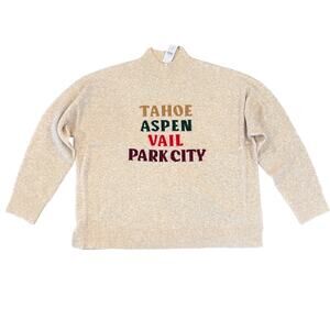 NWT LOFT Lou & Grey Khaki Heather Ski City Sweater